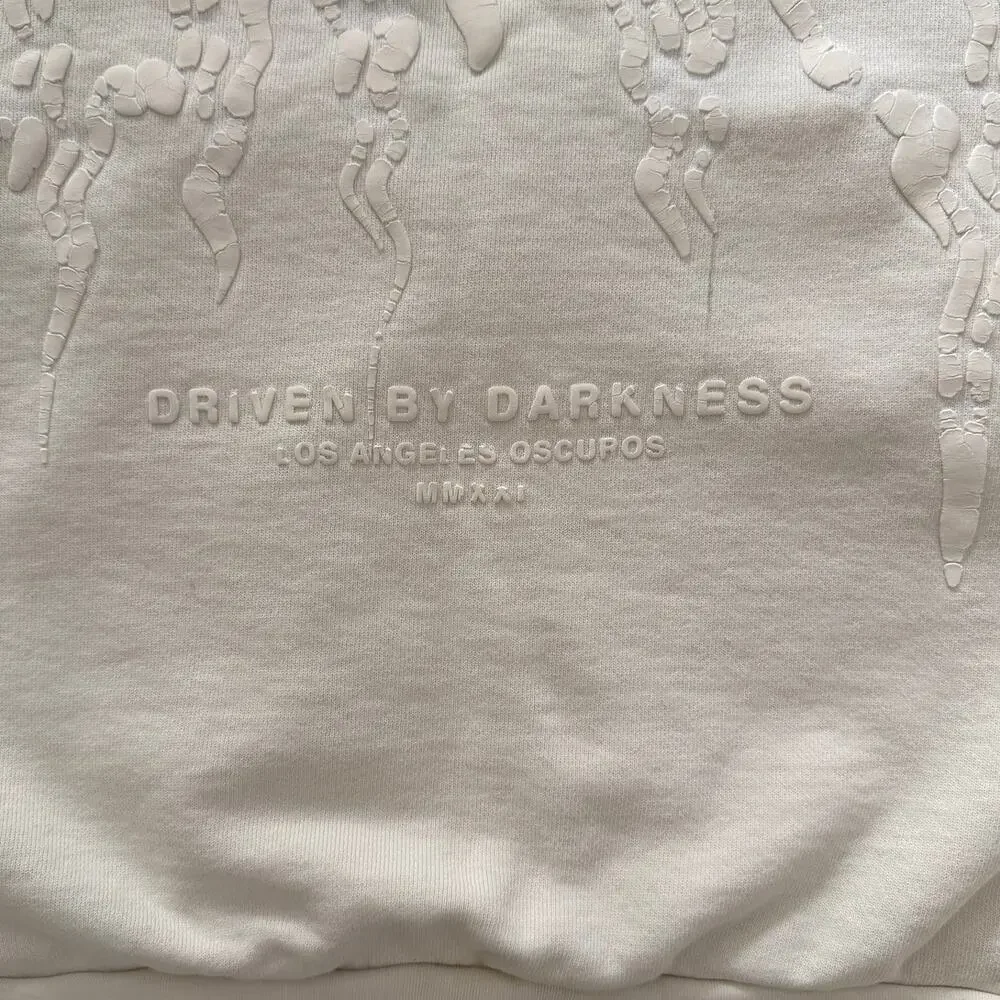 HADES LA Drip puff printed hoodie in off white UNISEX. Men's size S Streewear